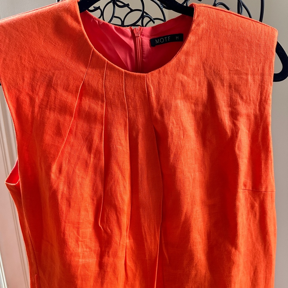 MOTF size Medium Orange linen dress